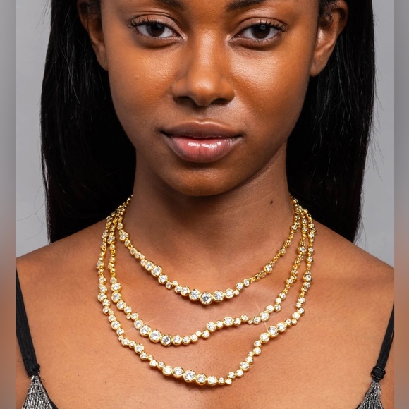 Alexis Bittar Jewelry - ALEXIS BITTAR • Asterales Gold Triple Layered Necklace